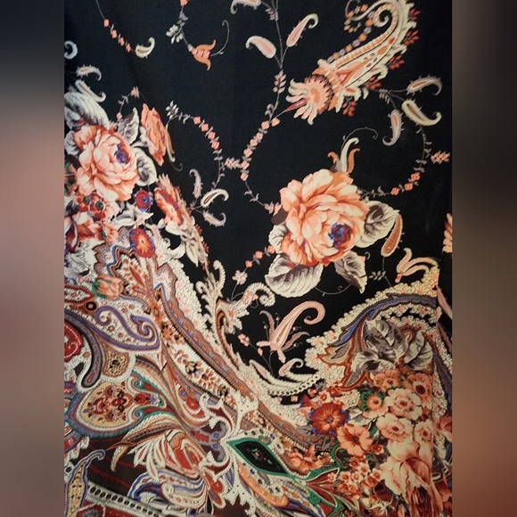 Million Bullpup Fall Floral Whimsical Paisley Mini Colourful Dress, size Medium - Picture 2 of 4